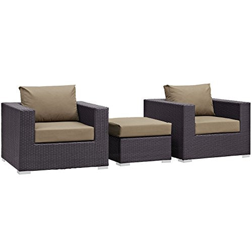 Modway Convene Wicker Rattan 4-Piece Outdoor