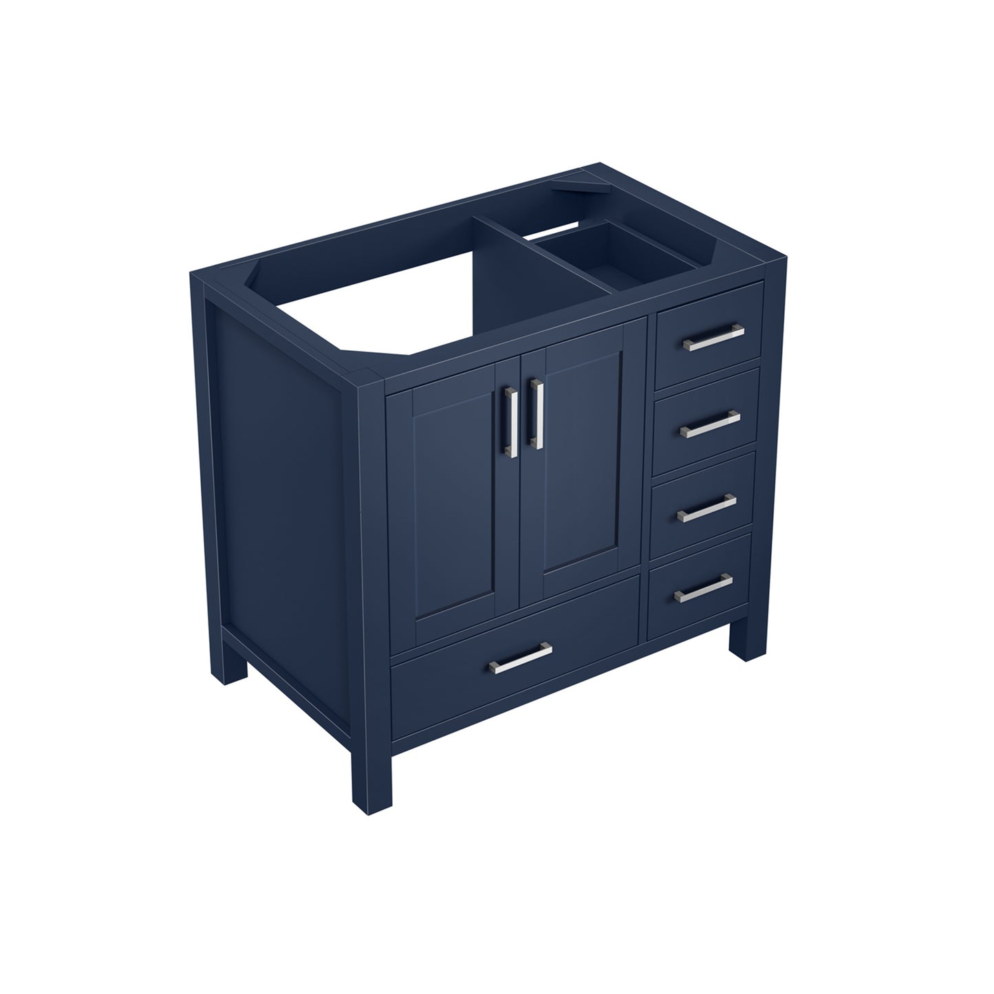 Jacques 36" Navy Blue Vanity Cabinet Only - Left Version