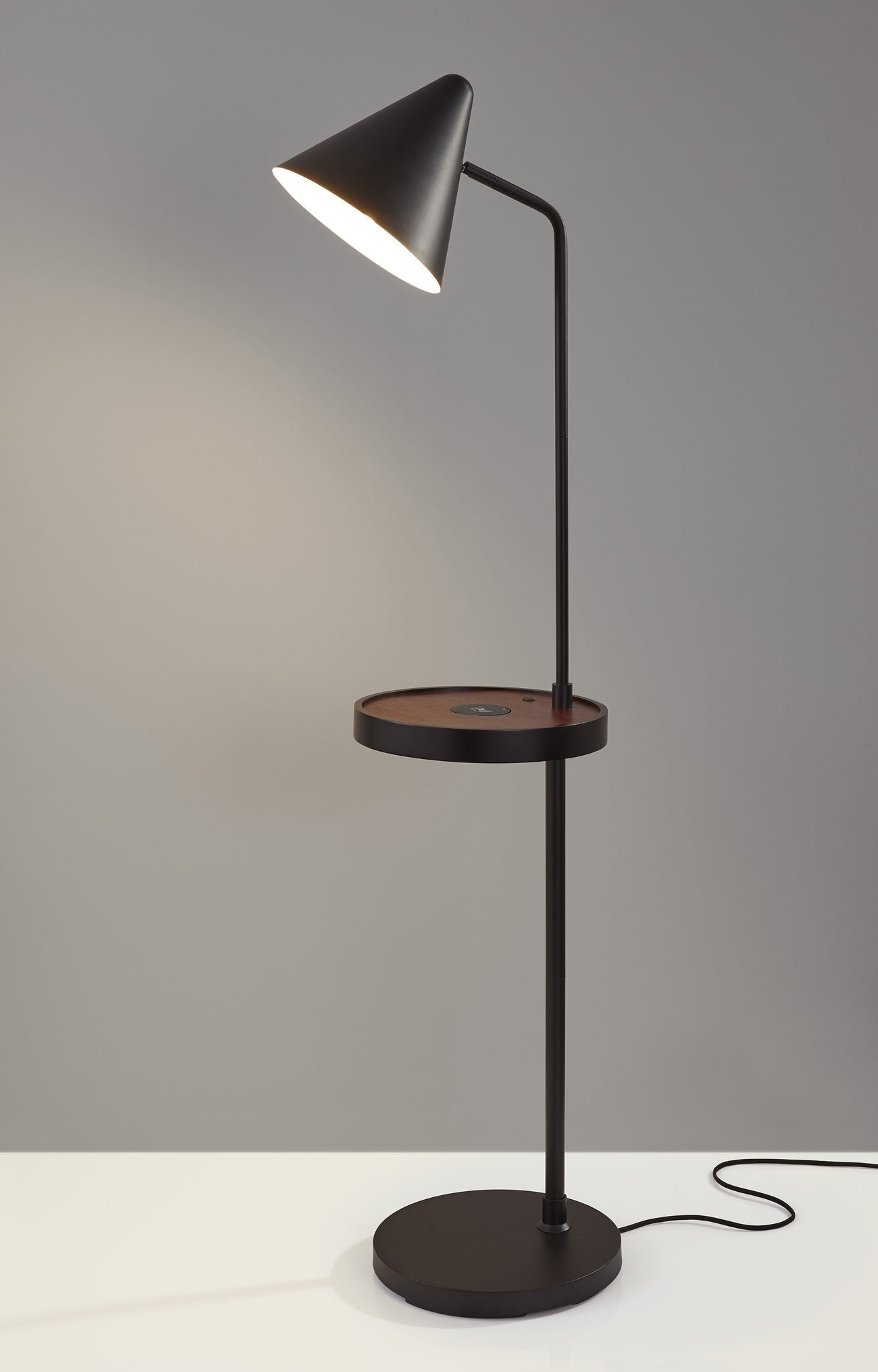 Oliver Wireless Charging Task Shelf Floor Lamp
