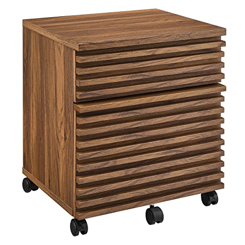 Modway Walnut Render Wood File Cabinet EEI-5704-WAL