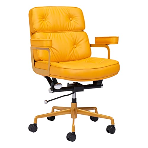 Zuo Modern - Smiths Office Chair Yellow - Modern - Seating - Steel, Foam, Vinyl - Indoor - 38.2in Height