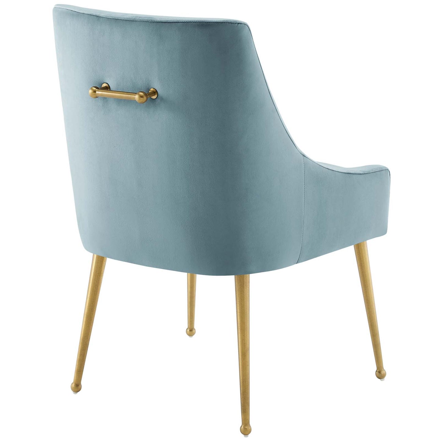 Modway Discern Upholstered Performance Velvet Dining Chair Set of 2, Light Blue