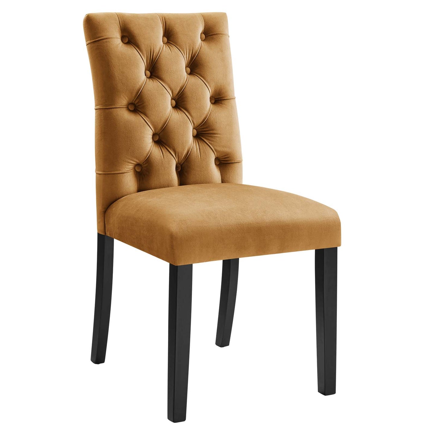 Modway Duchess Velvet Set of 2 Dining Chairs with Cognac Finish EEI-5011-COG