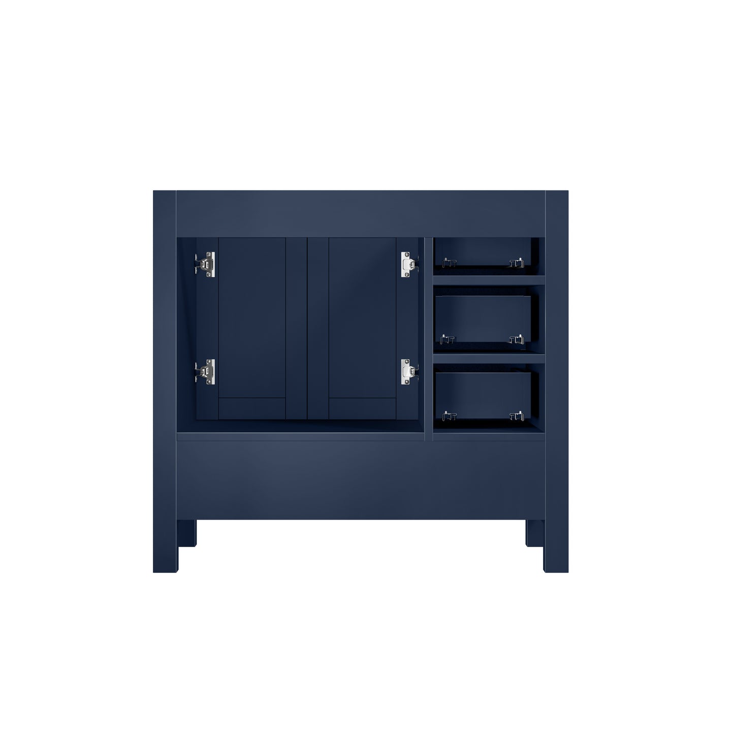 Jacques 36" Navy Blue Vanity Cabinet Only - Right Version