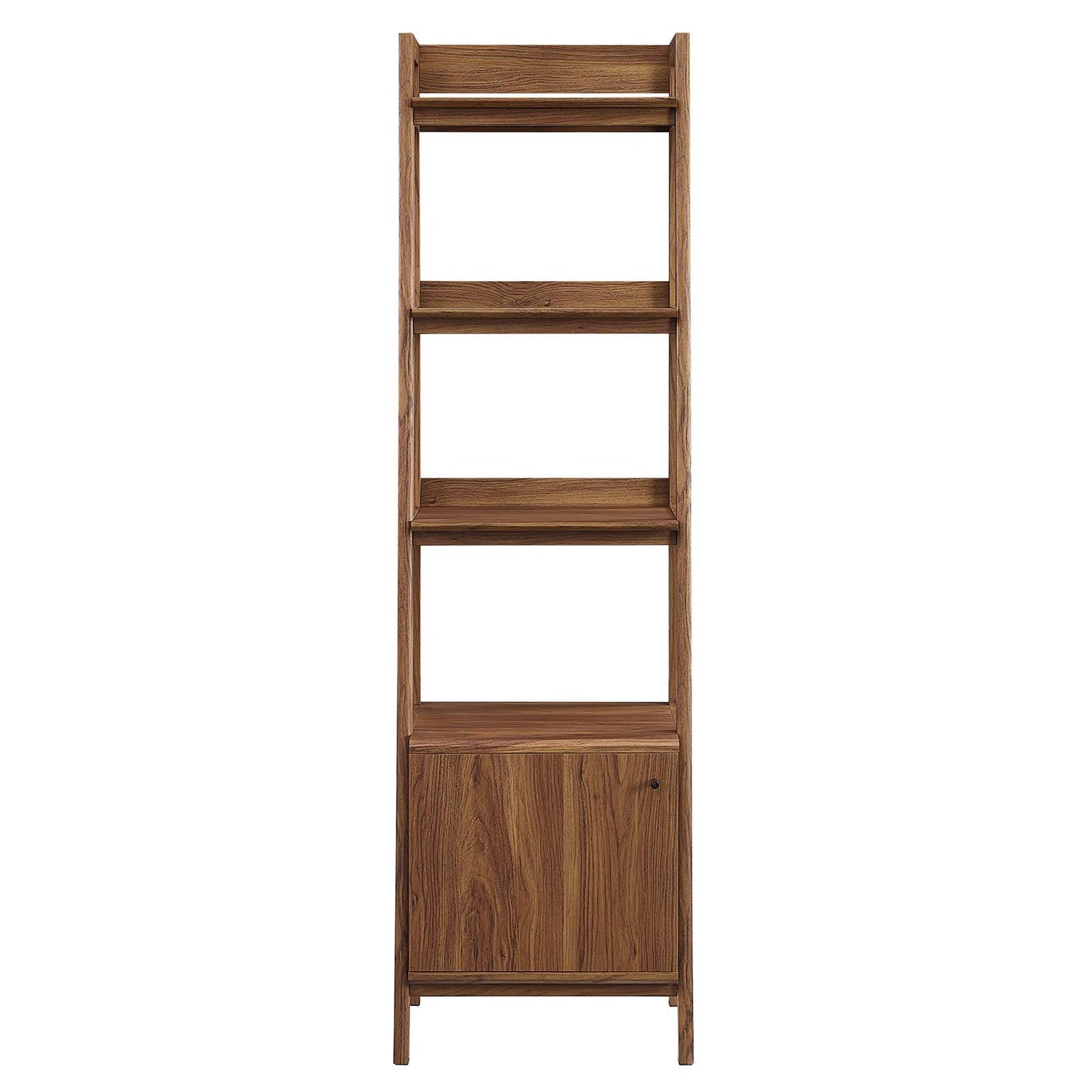 Modway 21" Bookshelf Display Case in Walnut