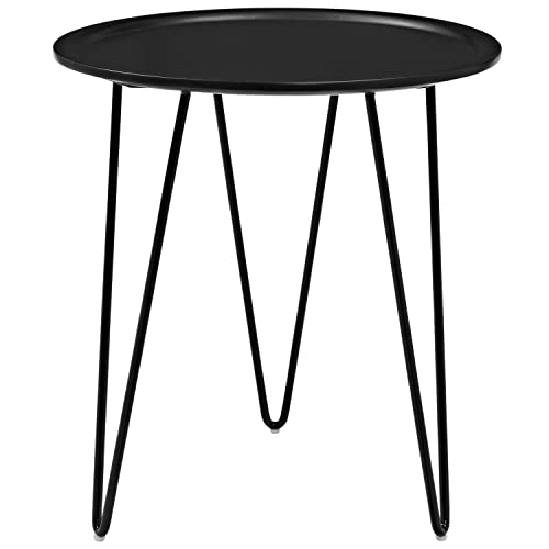 Modway Digress Mid-Century Round Side Table With Hairpin Legs