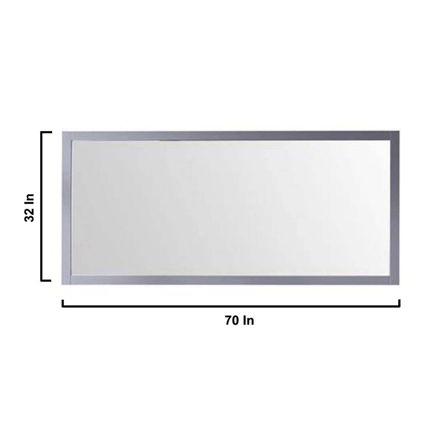 Jacques 72" Dark Grey Double Vanity, no Top and 70" Mirror