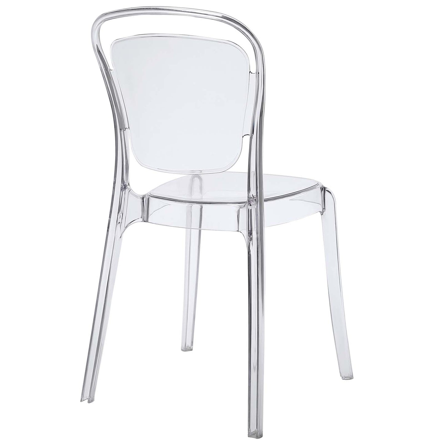 Modway Entreat Modern Acrylic Kitchen and Dining Room Chair in Clear - Fully Assembled