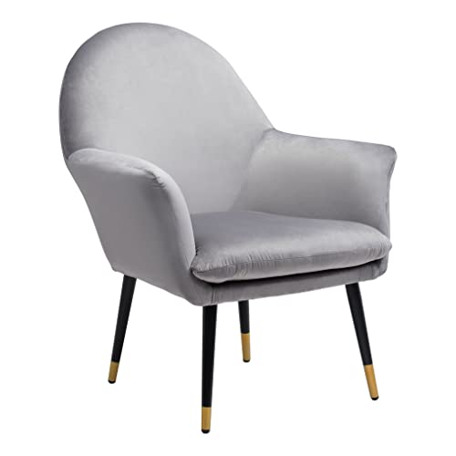 Zuo Modern - Alexandria Accent Chair Light Gray - Modern - Seating - Steel, Plywood, Foam, 100% Polyester - Indoor - 36.6in Height