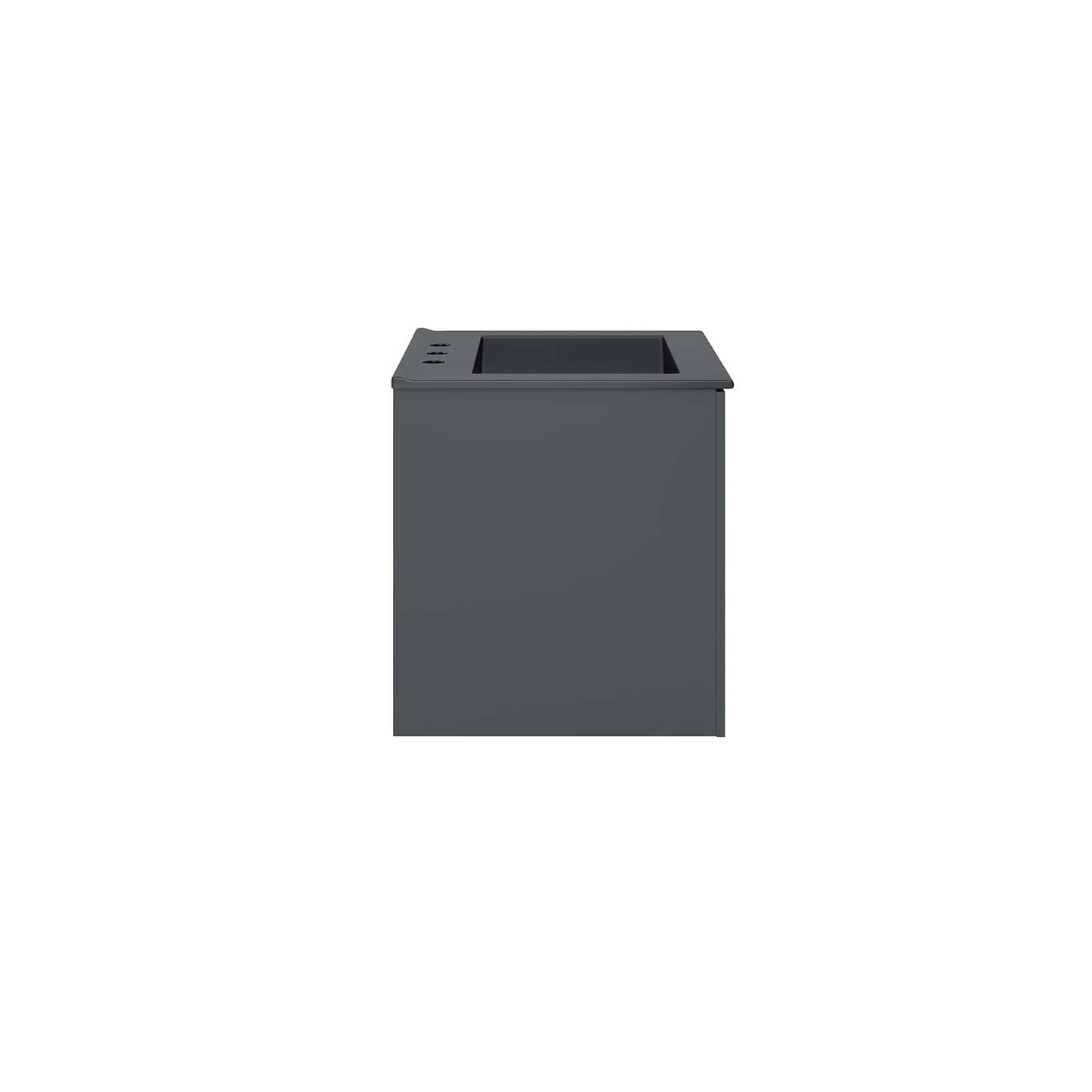 Modway Vitality 24" Wall-Mount Bathroom Vanity in Gray Black