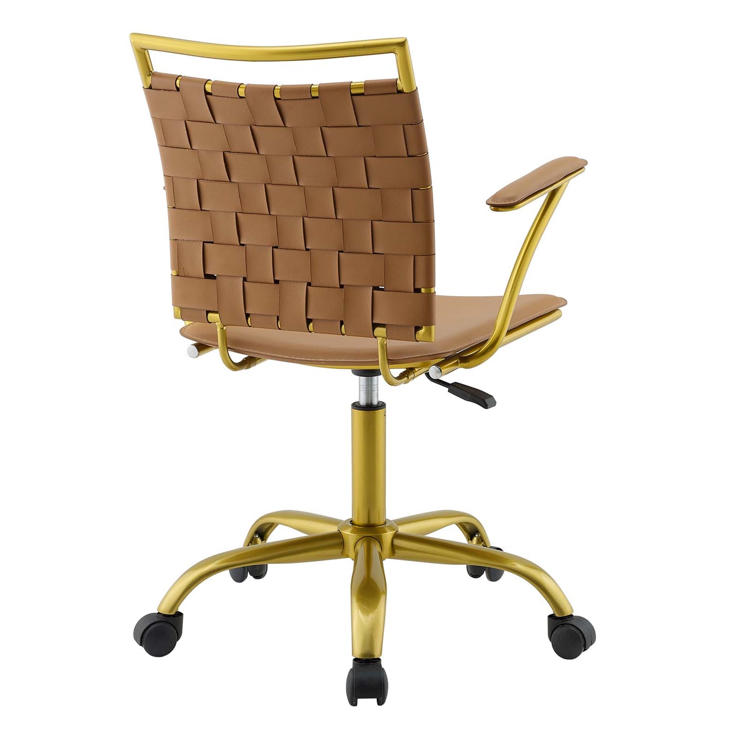 Modway Fuse Faux Leather Office Chair in Tan