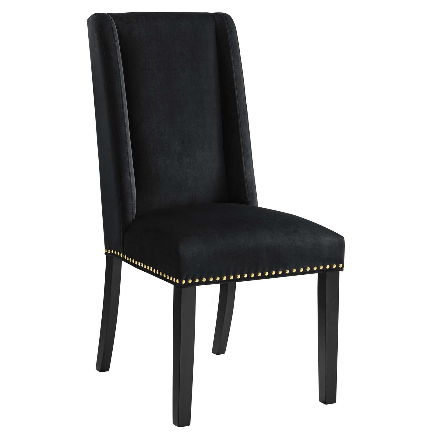 Modway Baron Performance Velvet Set of 2 Dining Chairs with Black EEI-5012-BLK