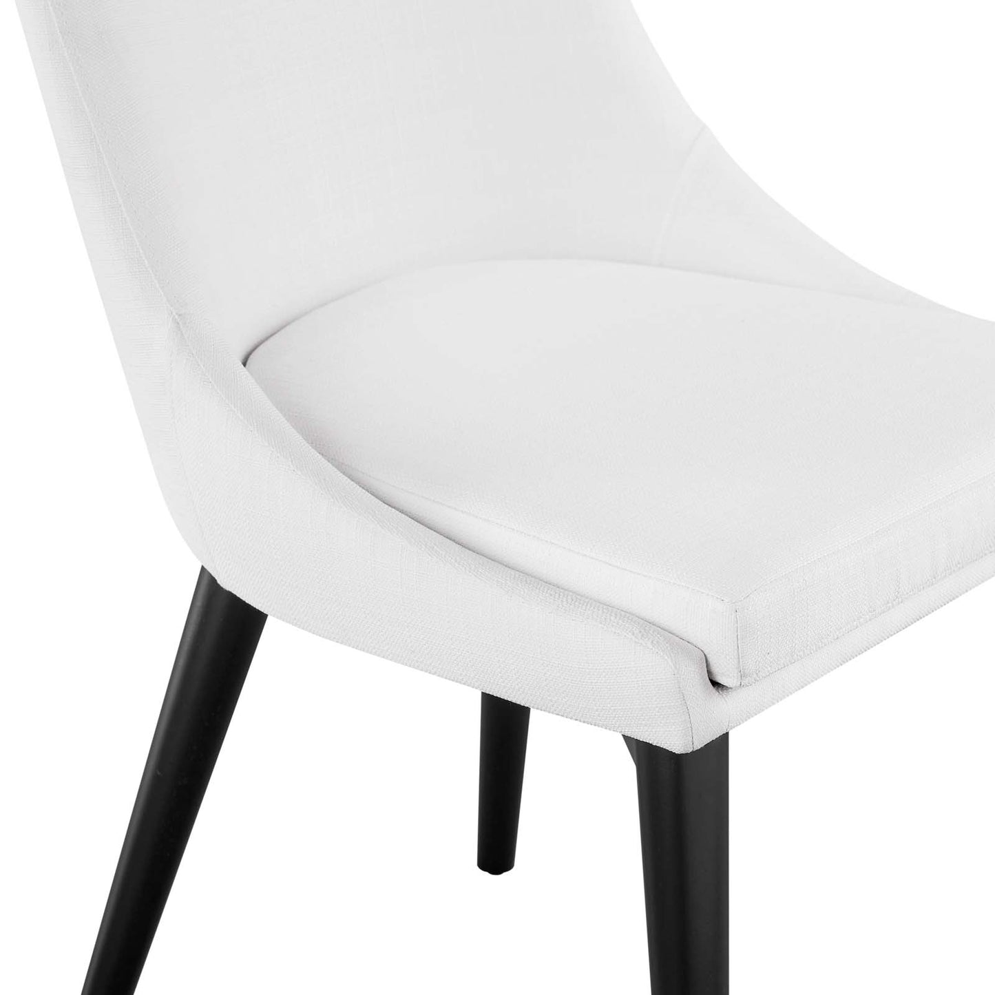 Modway Viscount Mid-Century Modern Upholstered Fabric Two Dining Chairs in White