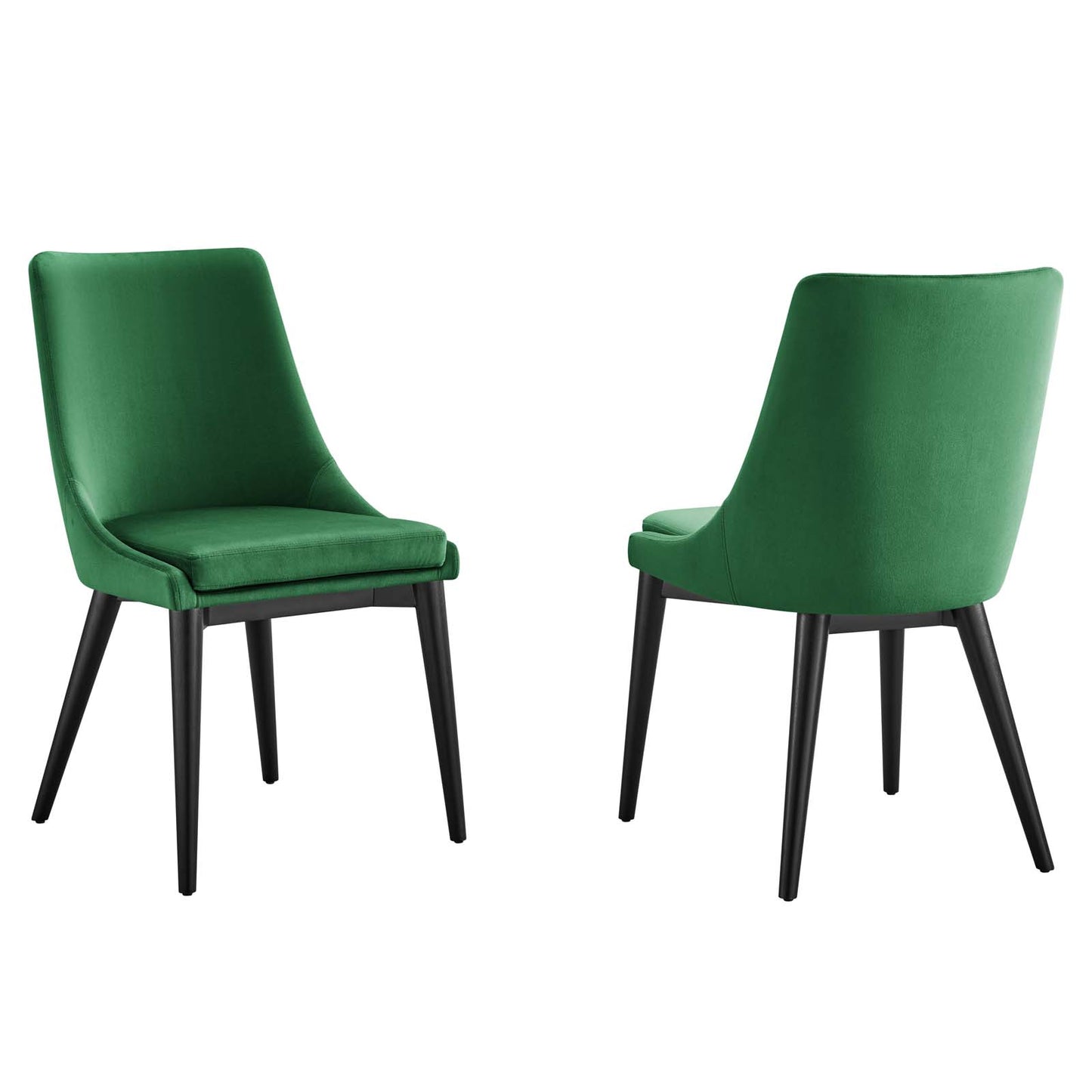 Modway Viscount Velvet Set of 2 Dining Chairs with Emerald Finish EEI-5816-EME