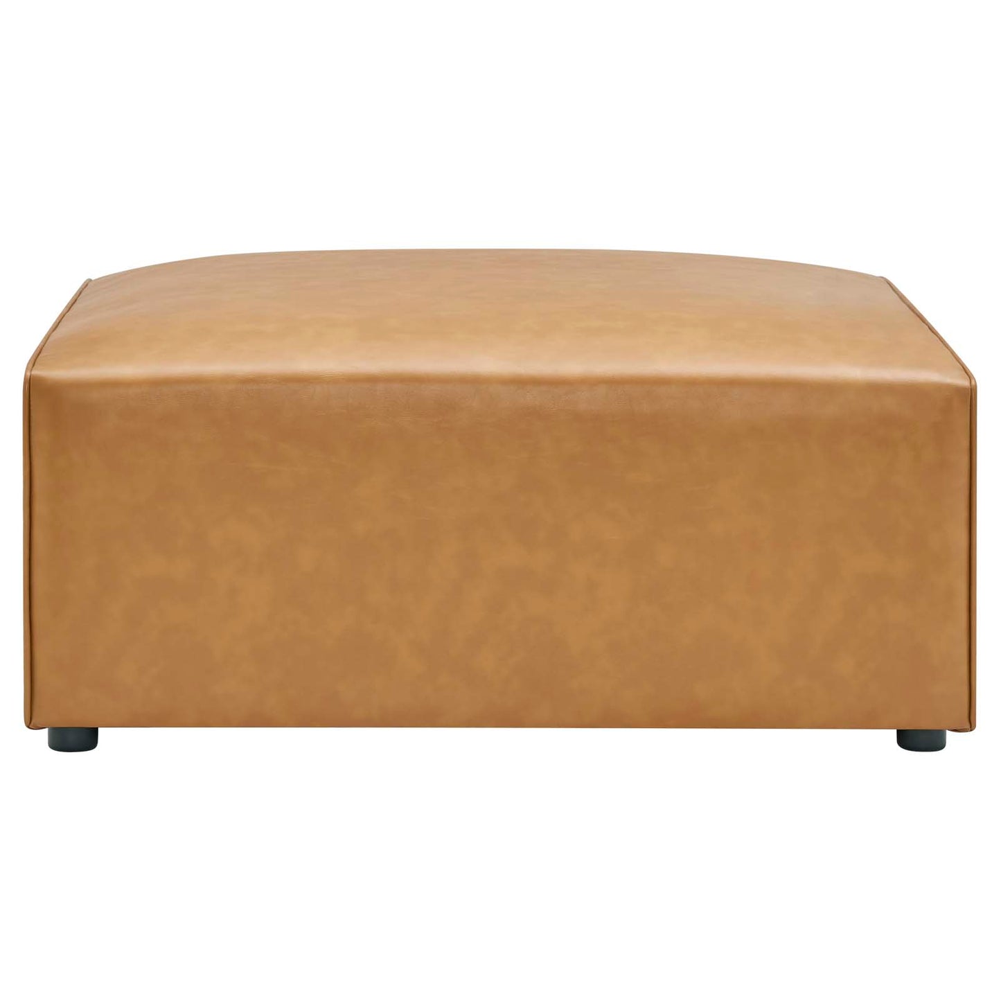 Modway Mingle Vegan Leather Ottoman in Tan