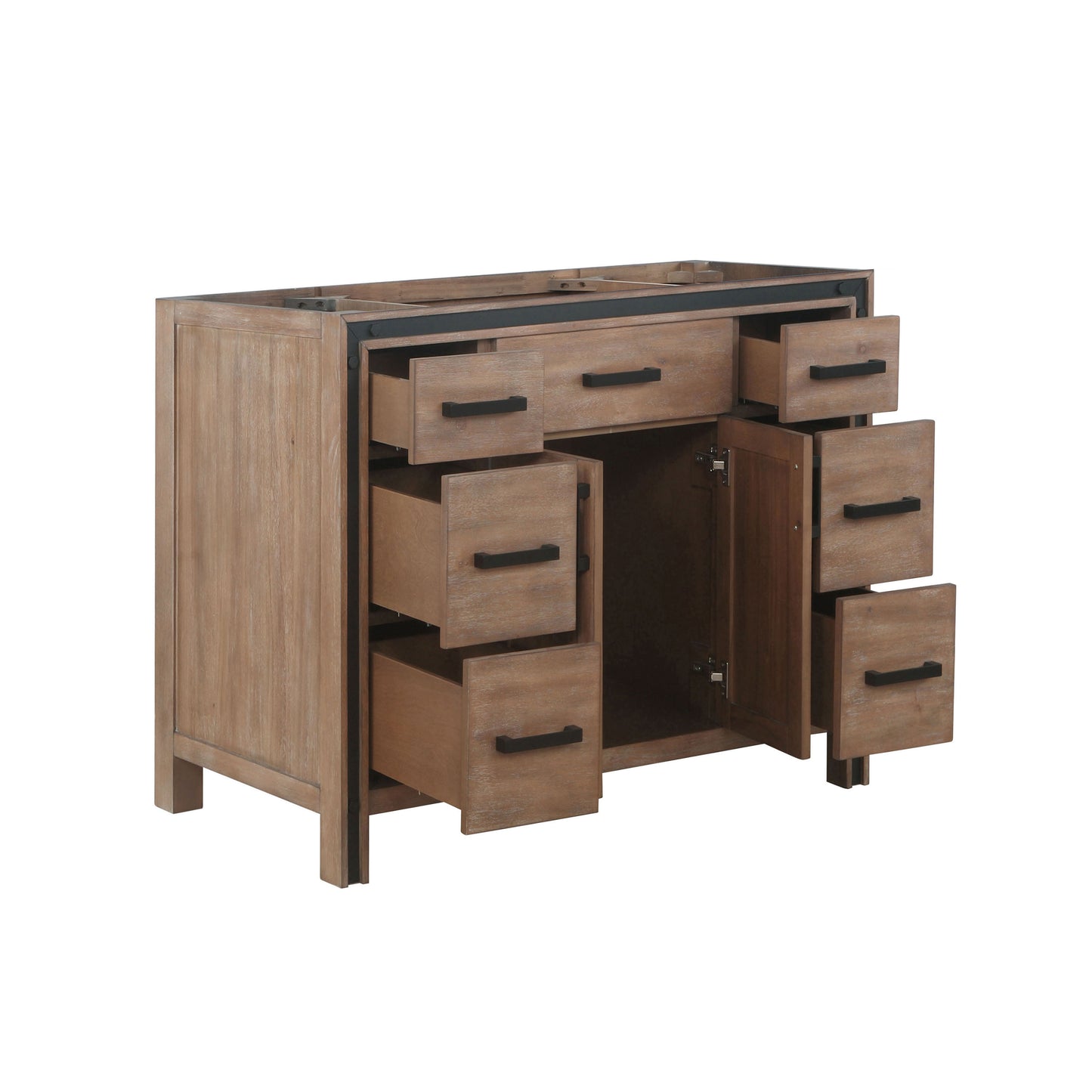 Ziva 48" Rustic Barnwood Vanity Cabinet Only