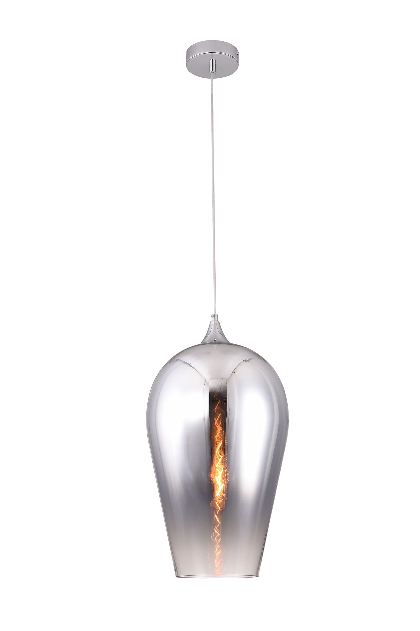 Chrome Single Pendant Lighting - DU143P11CH