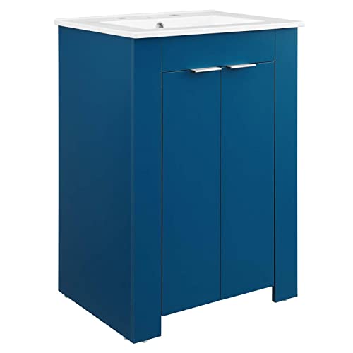 Modway Maybelle 24" Bathroom Vanity, Navy White