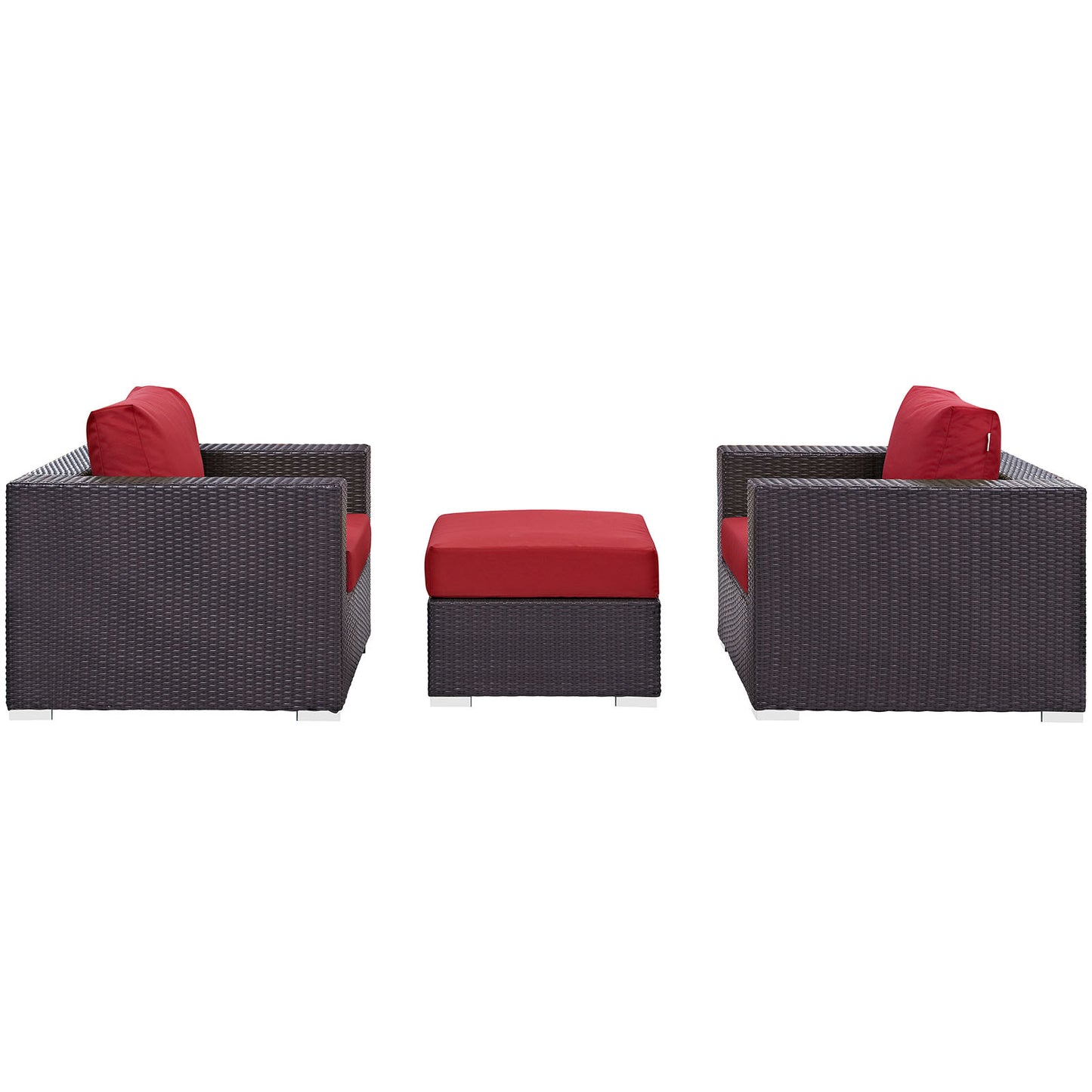 Modway Convene Wicker Rattan 4-Piece Outdoor