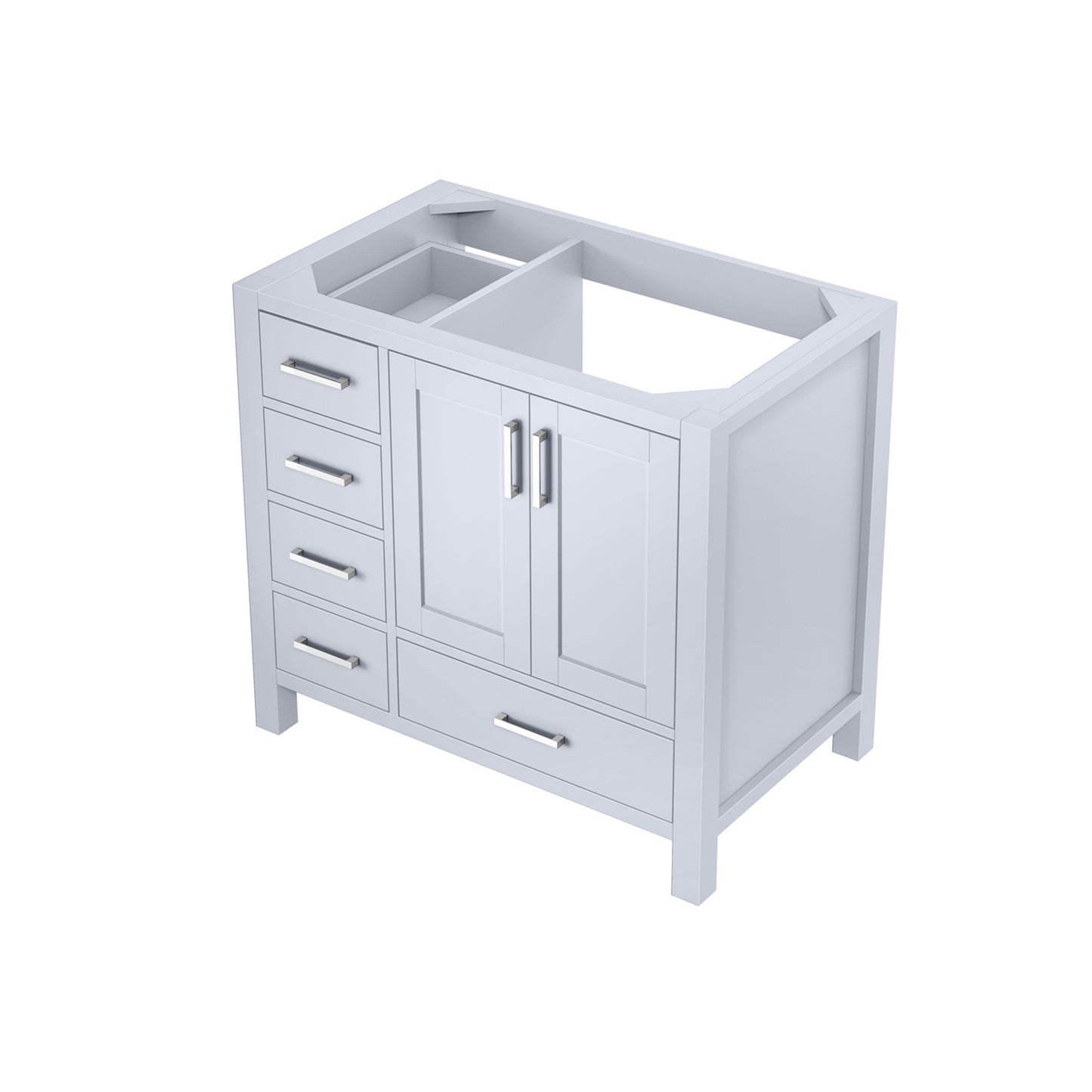 Jacques 36" White Vanity Cabinet Only - Right Version