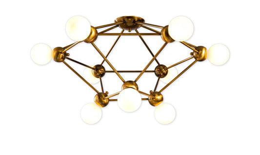 Antique Gold Semi Flush Mount - GL330C27G