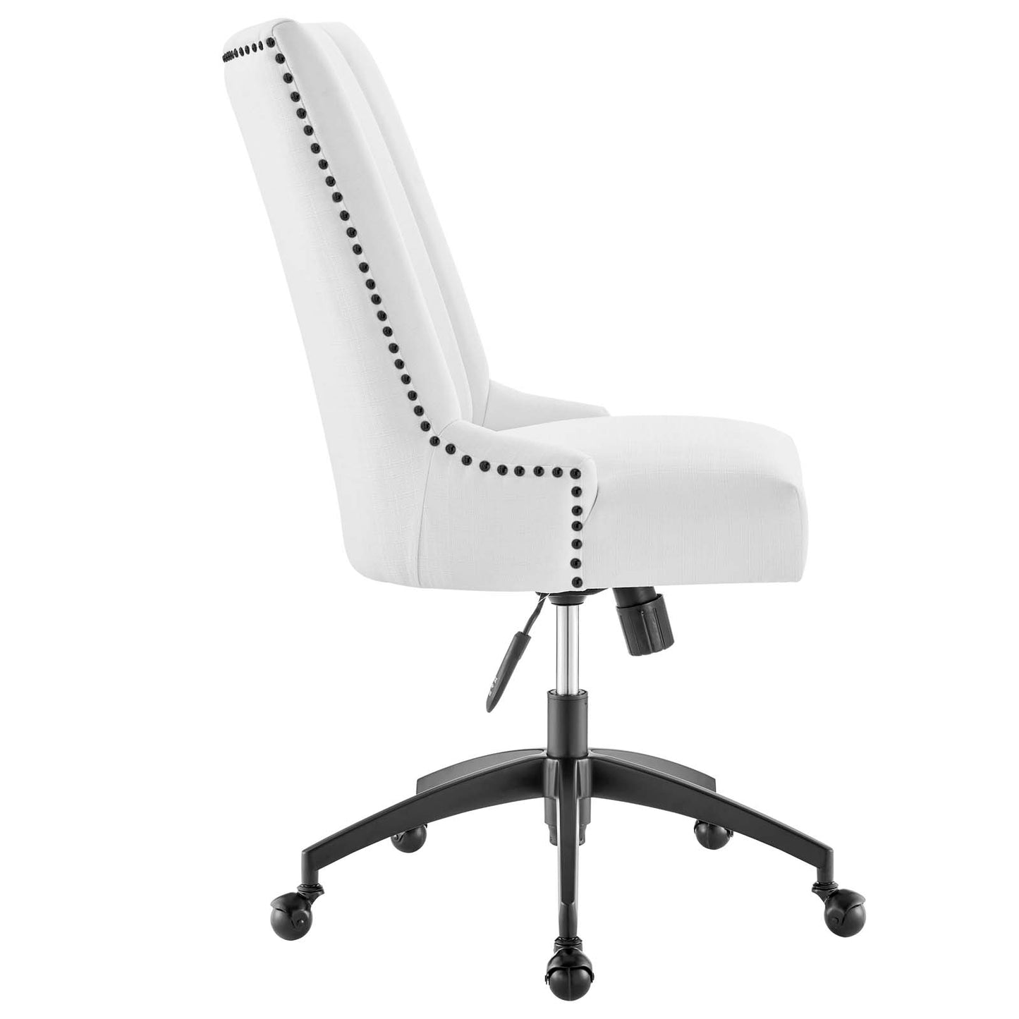 Modway Empower Channel Tufted Fabric Office Chair in Black White