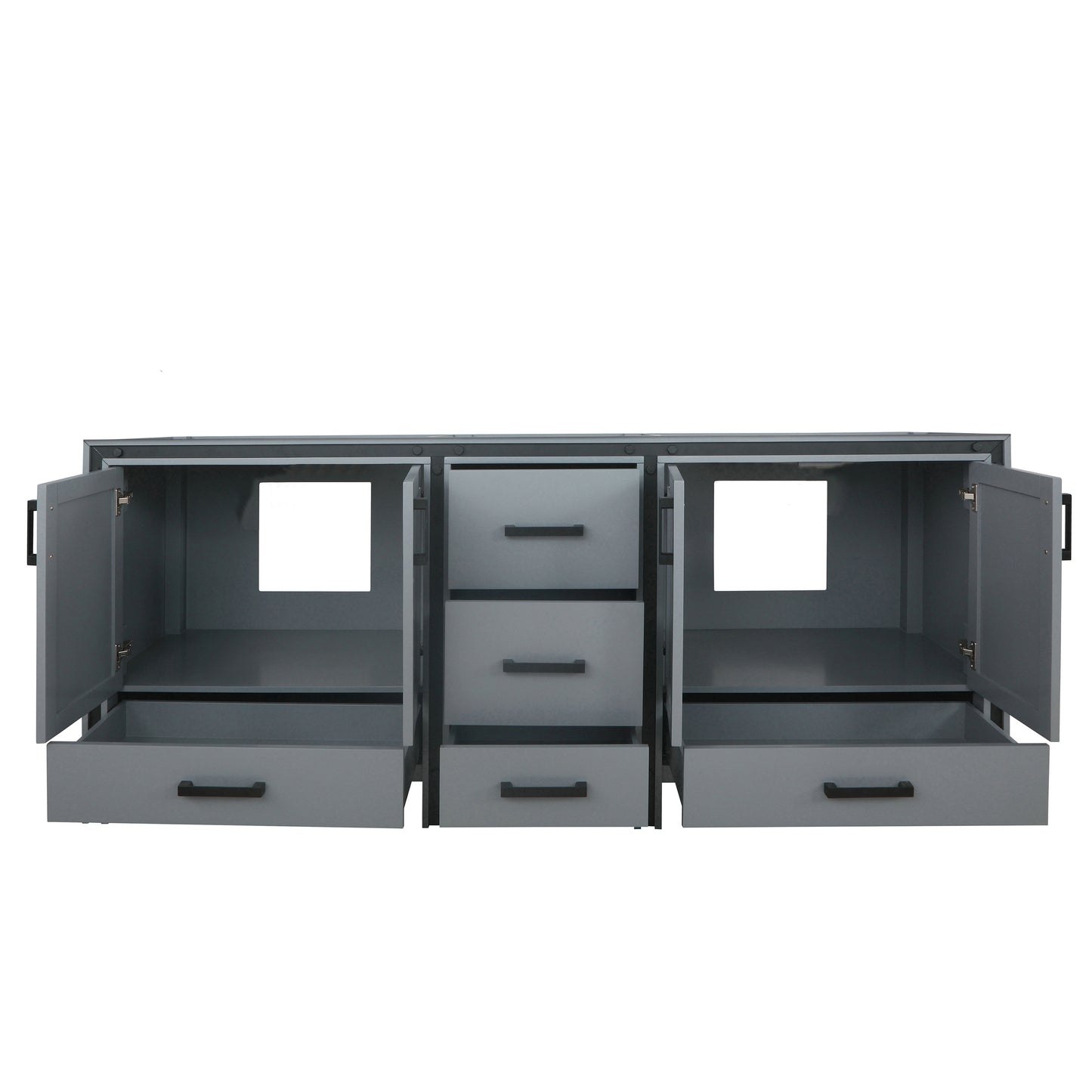 Ziva 80" Dark Grey Vanity Cabinet Only