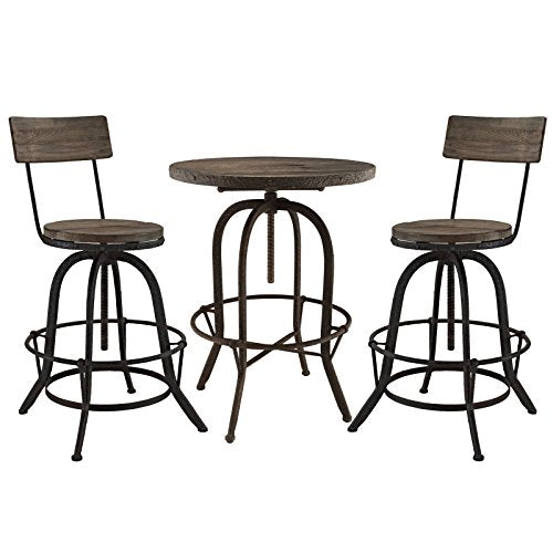 Pine Wood and Iron Metal Table
