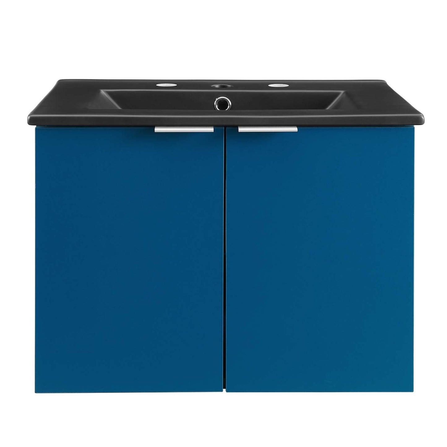 Modway Maybelle 24" Wall-Mount Bathroom Vanity in Navy Black