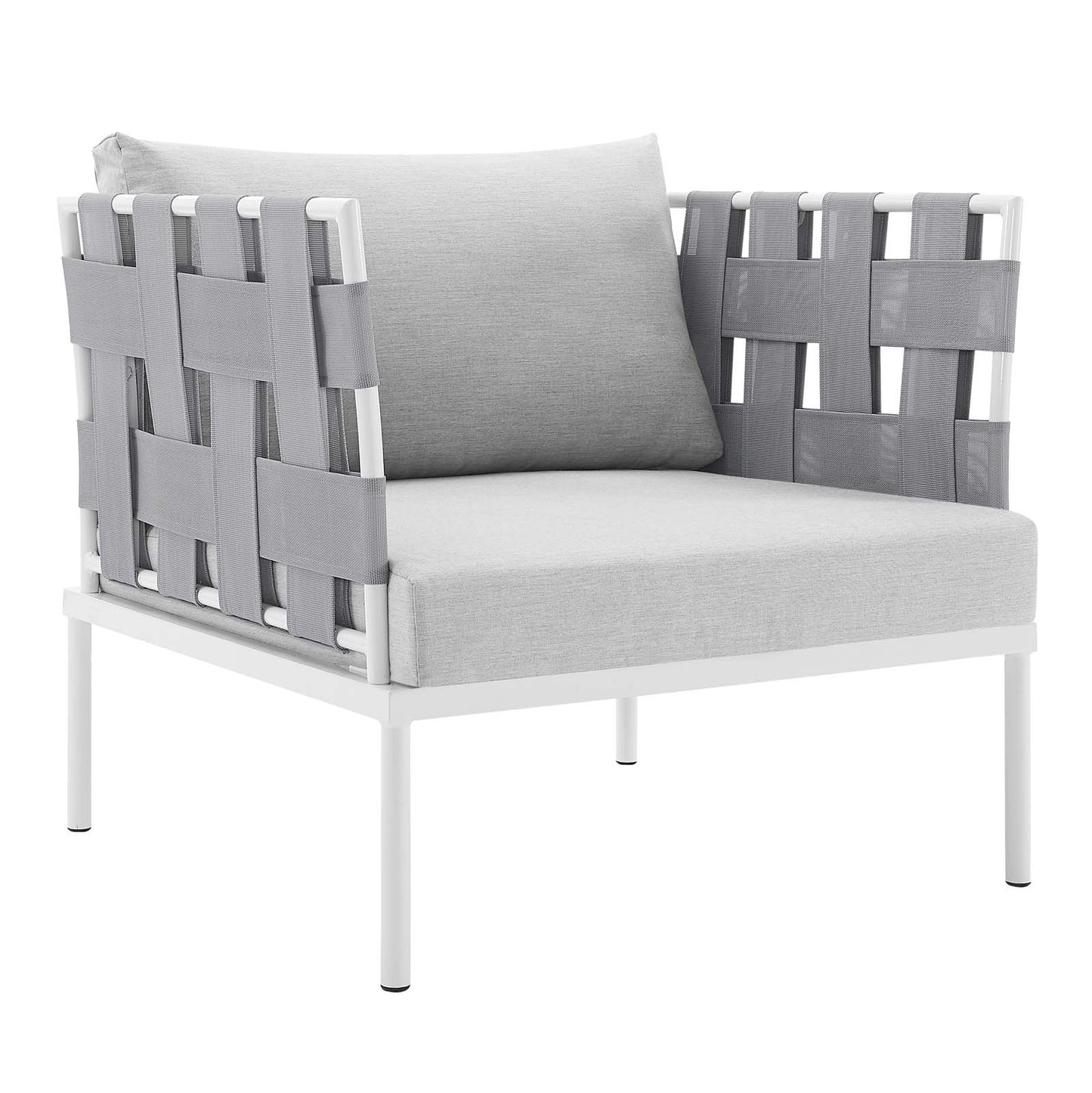 Modway EEI-4956-GRY-GRY Harmony Sunbrella Gray Outdoor Patio Aluminum Armchair