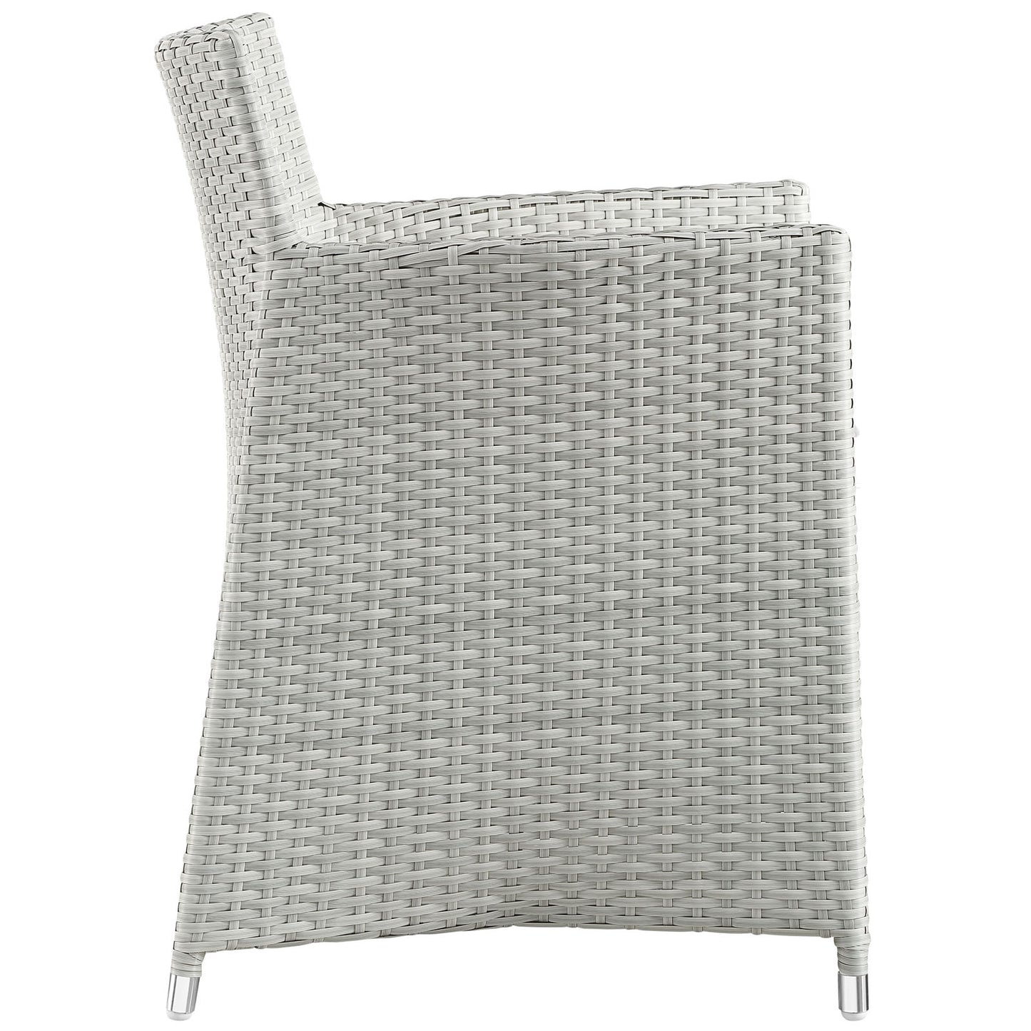 Modway EEI-1758-GRY-WHI-SET Junction Wicker Rattan Outdoor Patio 3-Piece Dining Set, Gray White