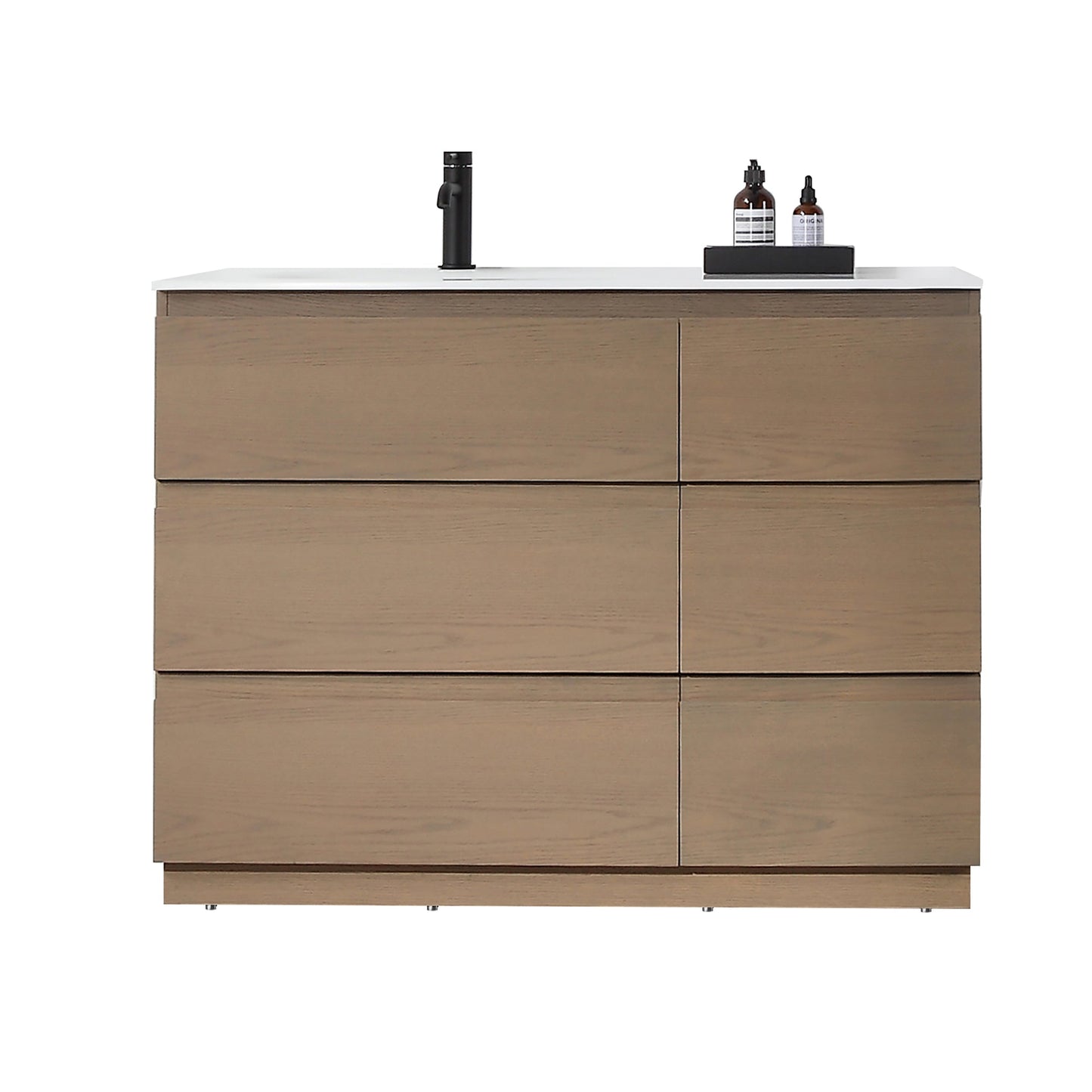 ROTHENBURG 42” GOLDEN OAK FREESTANDING MODERN BATHROOM VANITY