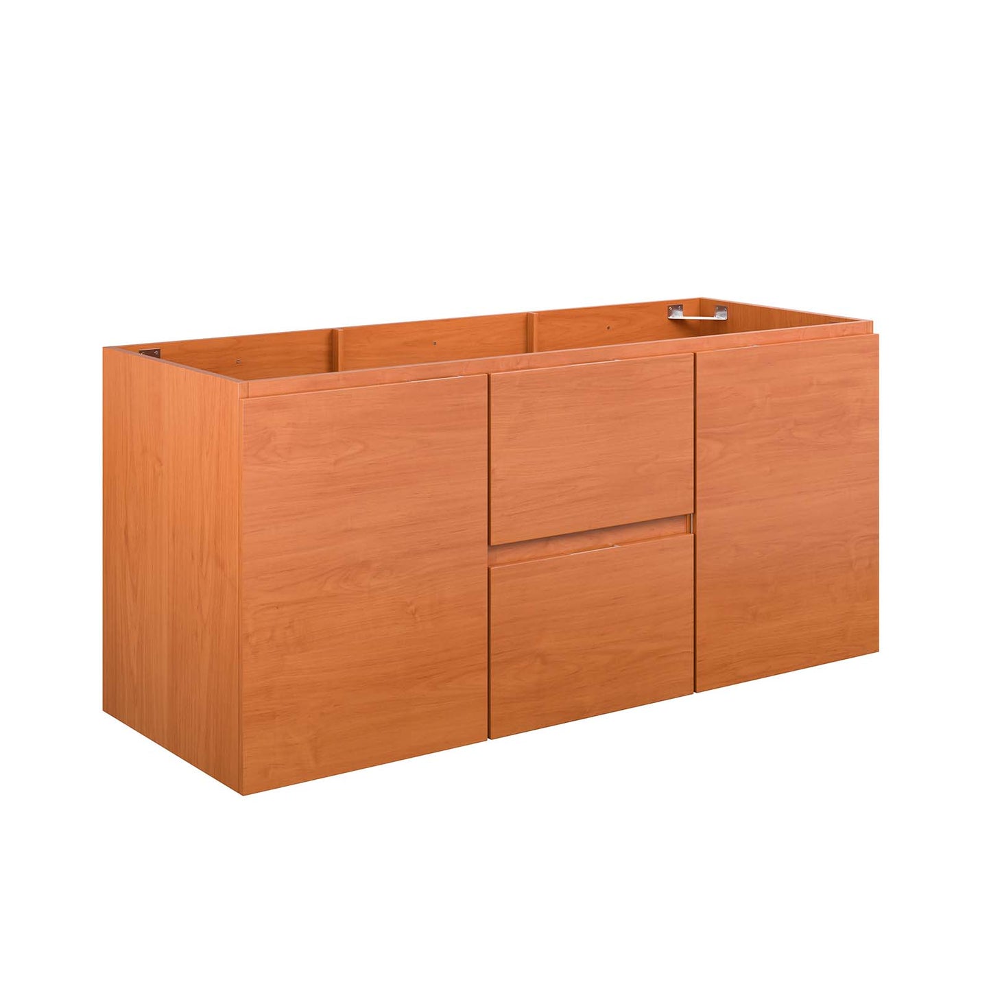 Modway EEI-5882-CHE Scenic 48" Single Wall-Mount Bathroom Vanity Cabinet, Cherry Walnut