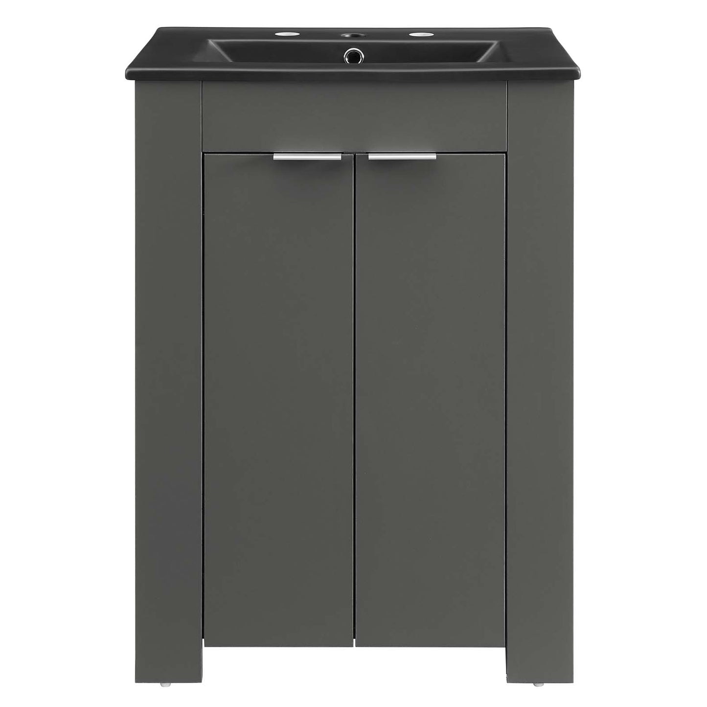 Modway Maybelle 24" Bathroom Vanity in Gray Black