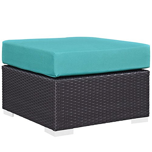 Modway Convene Wicker Rattan Outdoor Patio Sectional Seat with Cushions