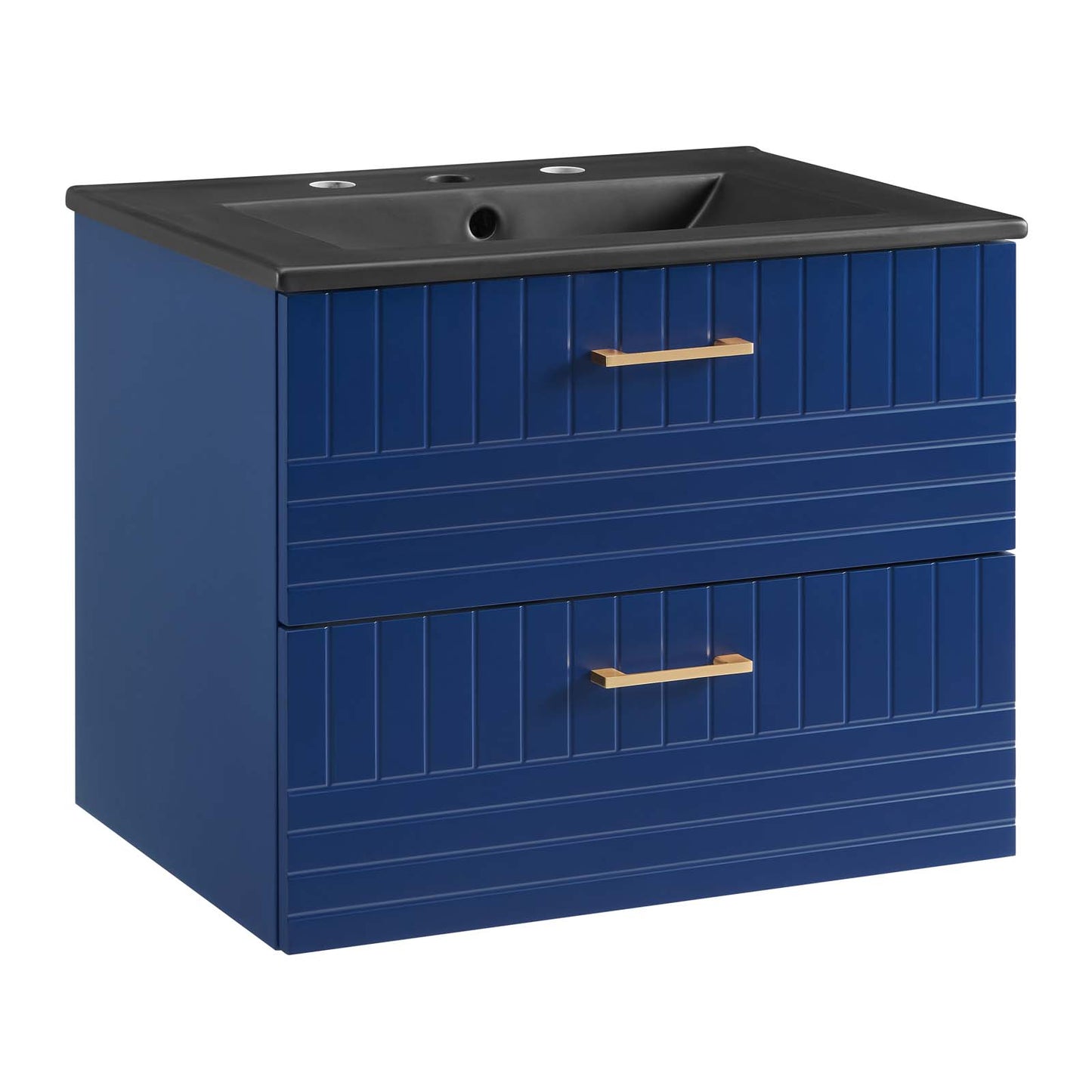 Modway Daybreak 24" Wall-Mount Bathroom Vanity in Blue Black