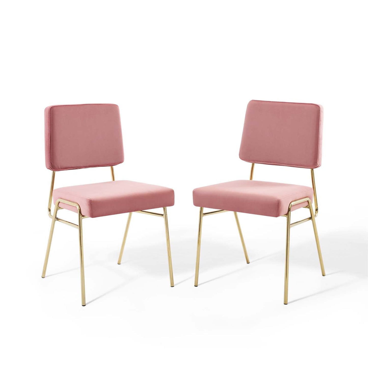 Modway Craft Dining Chair, Gold Dusty Rose