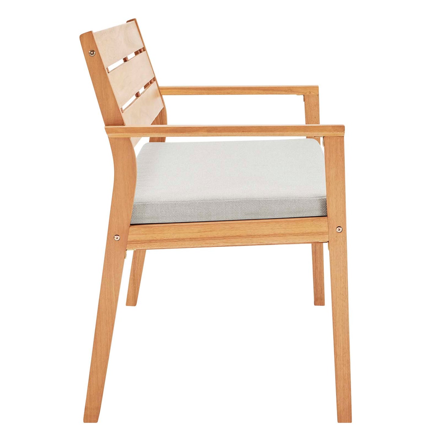 Modway Viewscape Outdoor Patio Jack and Jill Armchair Set with Natural Taupe Cushions