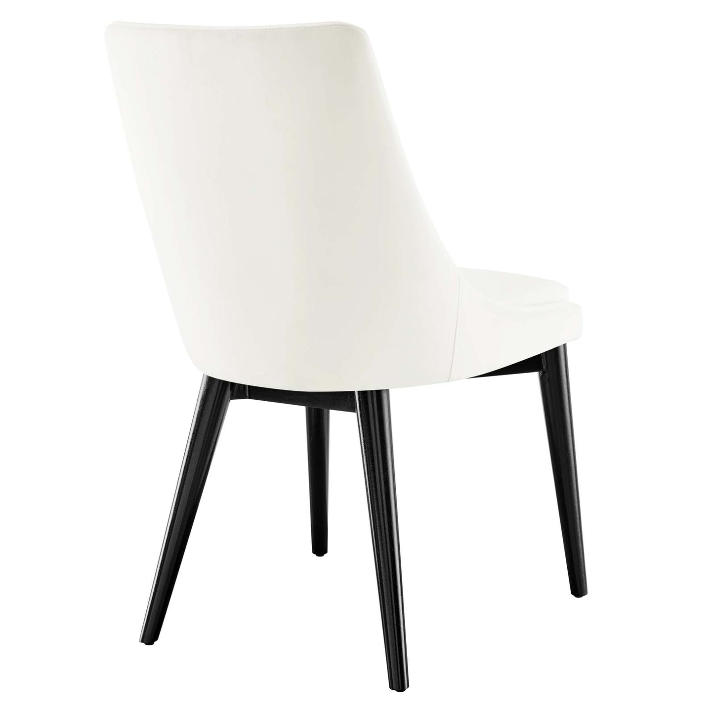 Modway Viscount Performance Velvet Dining Chair with White Finish EEI-5009-WHI