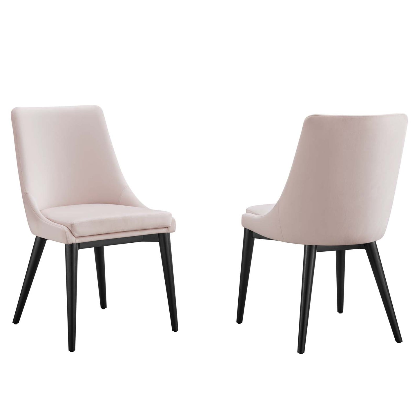 Modway Viscount Velvet Set of 2 Dining Chairs with Pink Finish EEI-5816-PNK