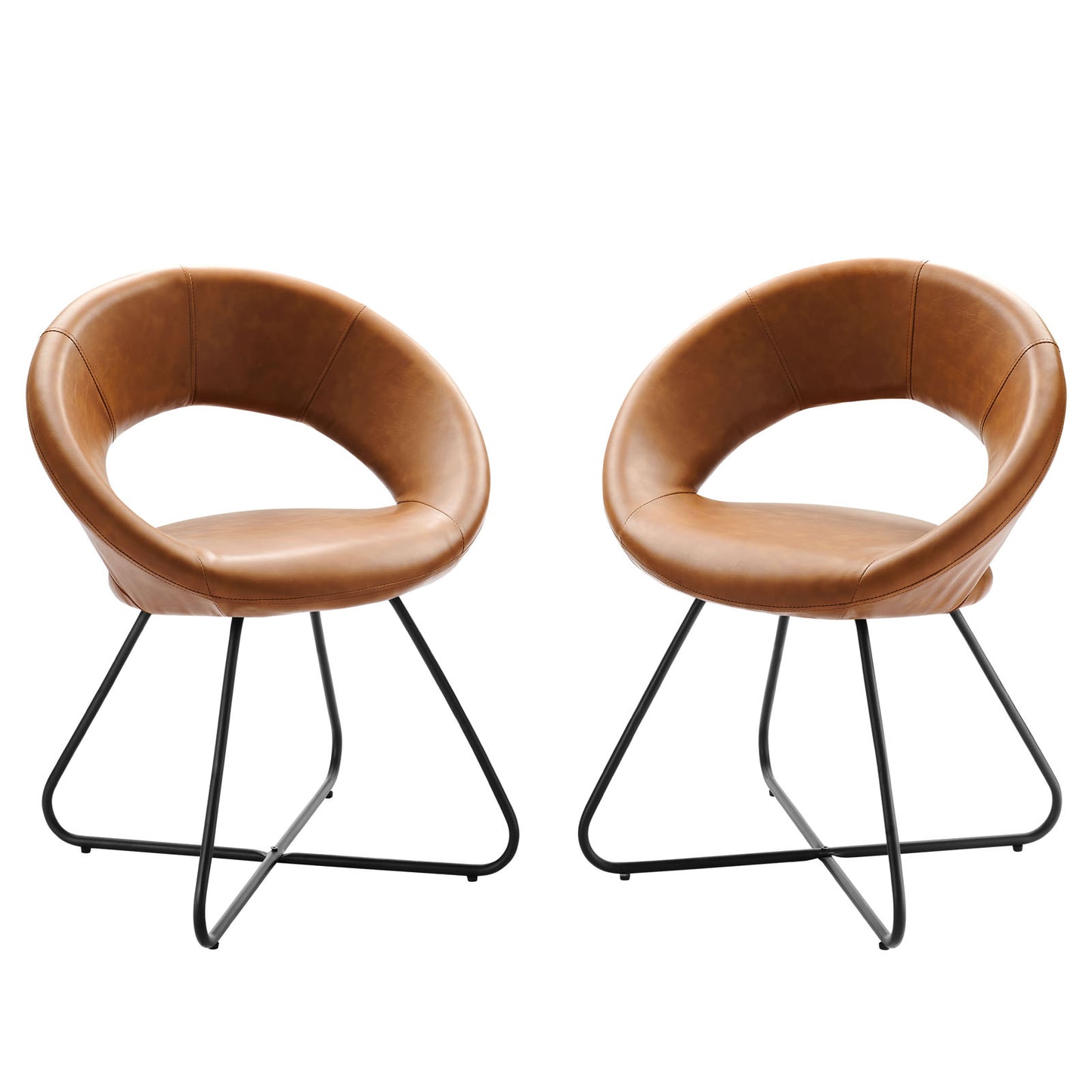 Modway Nouvelle Dining Chair, Black Tan