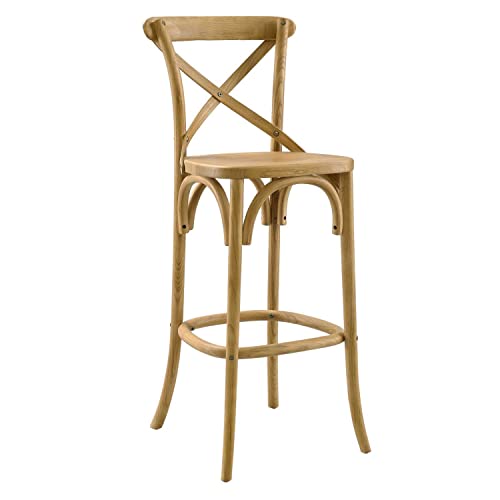 Modway Gear Bar Stool in Natural