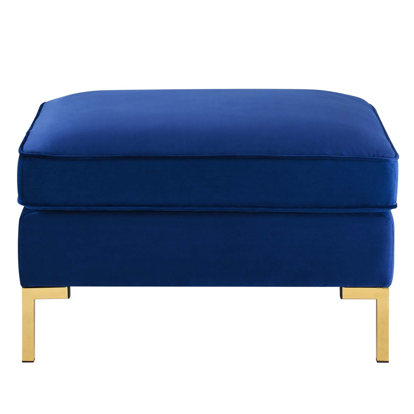 Modway Ardent Performance Velvet Upholstered Ottoman in Navy