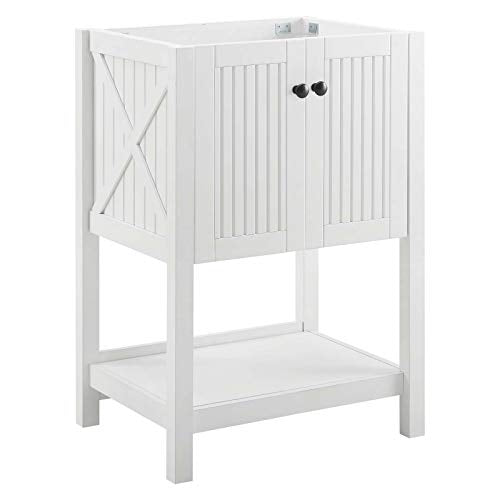 Modway Steam 23" Modern Wooden Bathroom Vanity Cabinet in White