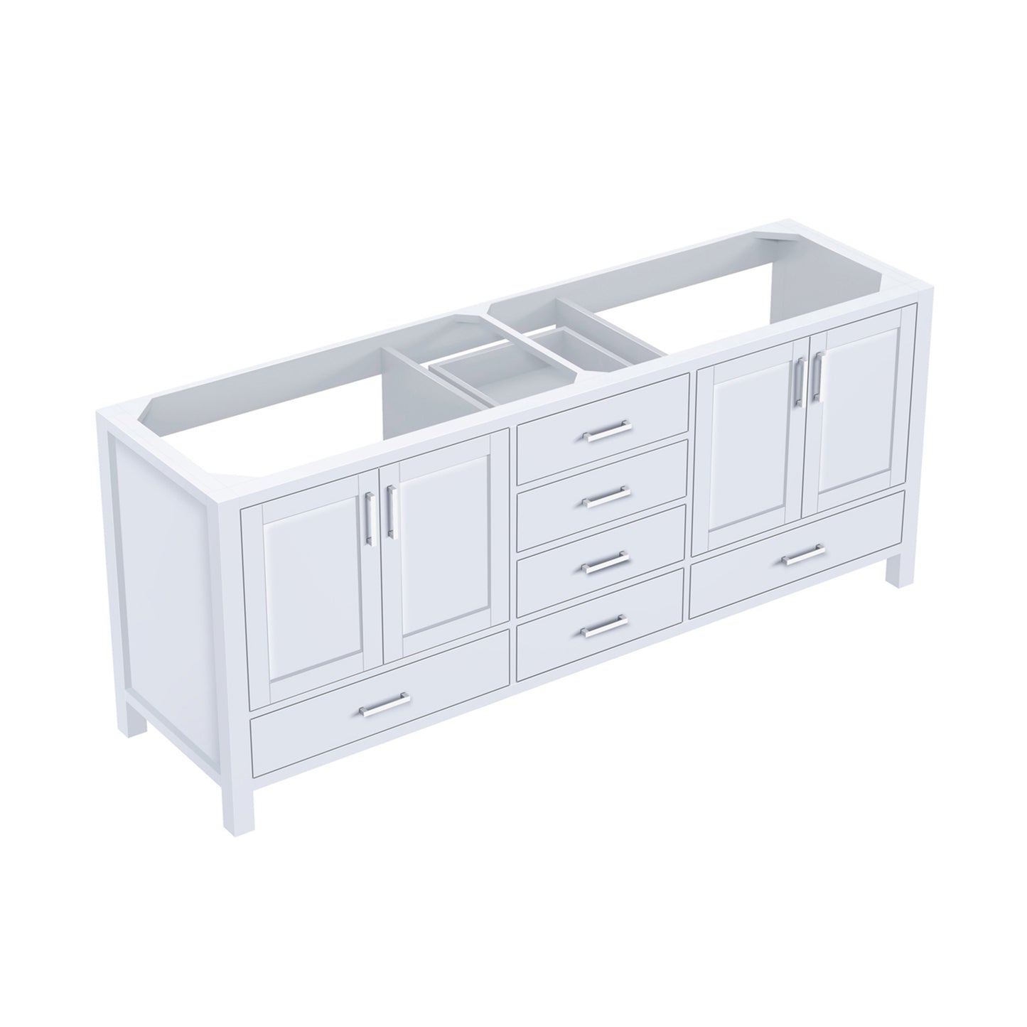 Jacques 80" White Vanity Cabinet Only