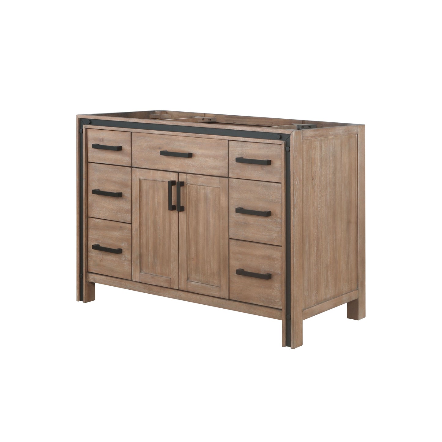 Ziva 48" Rustic Barnwood Vanity Cabinet Only