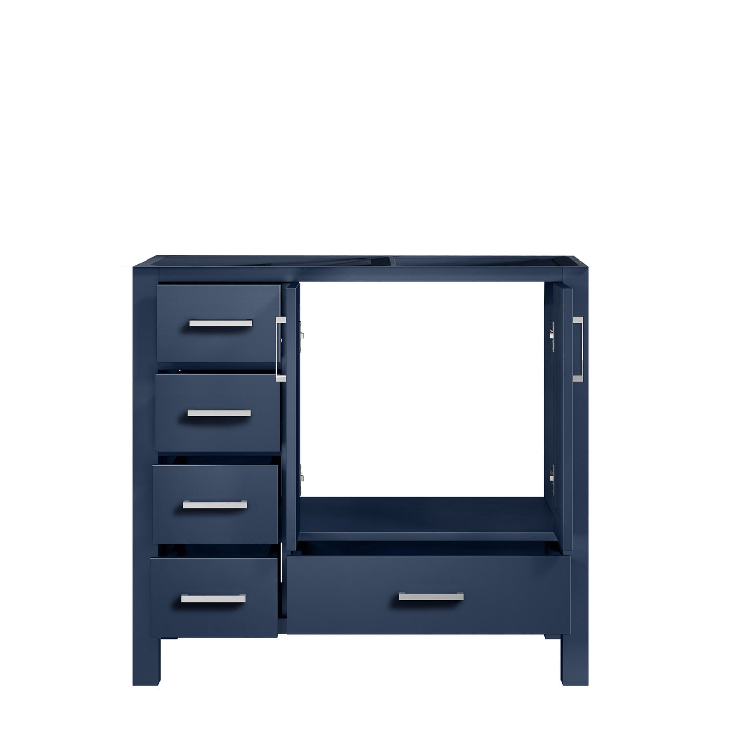 Jacques 36" Navy Blue Vanity Cabinet Only - Right Version