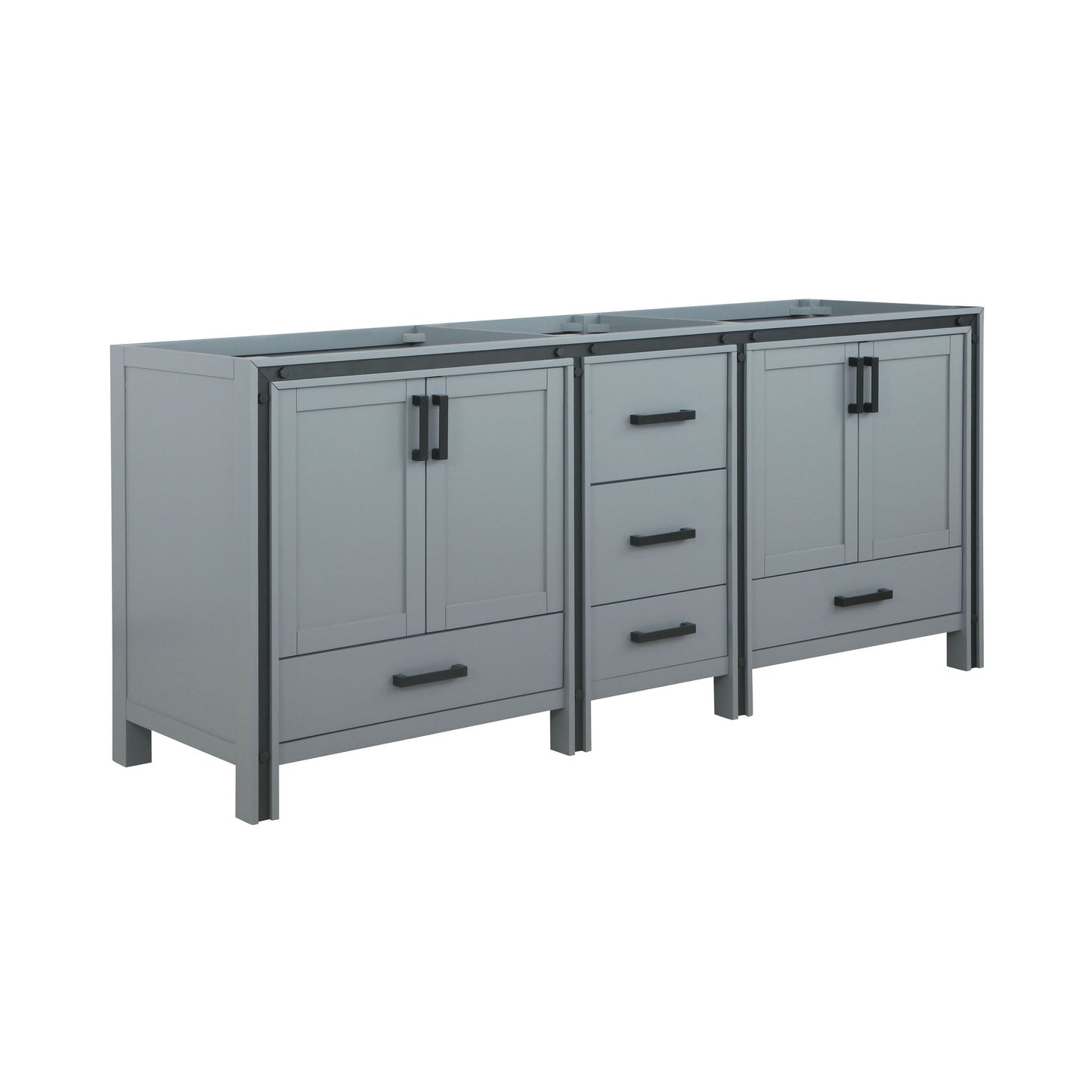 Ziva 80" Dark Grey Vanity Cabinet Only