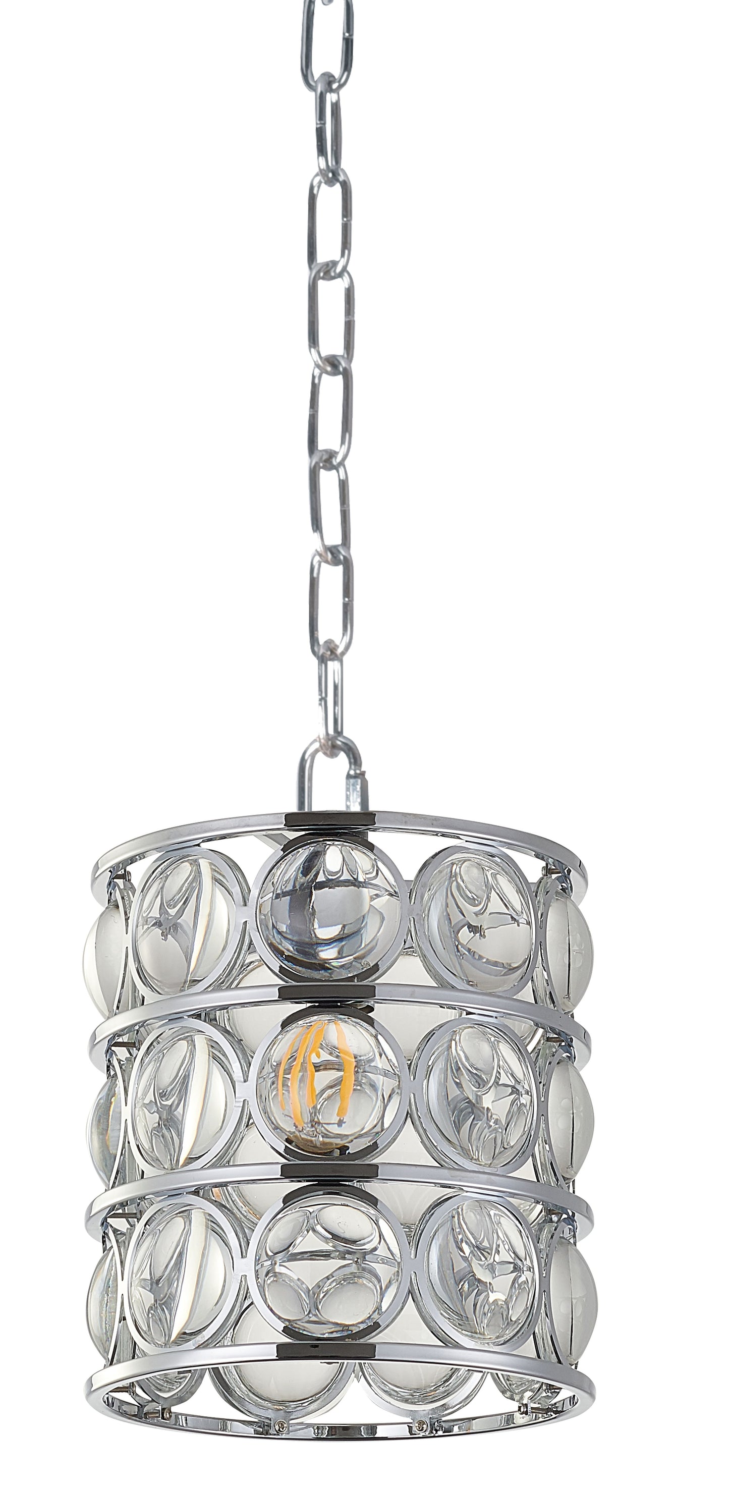 Chrome Single Pendant Lighting - MU107P8CH