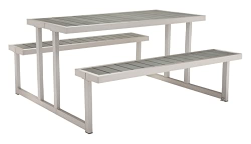 Cuomo Picnic Table Brushed Aluminum